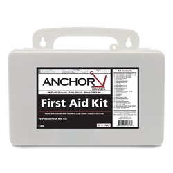 Anchor 10 Person First Aid Kit, ANSI, Plastic Case 
