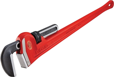 Ridgid Heavy-Duty Straight Pipe Wrench, Steel Jaw, 48 in 