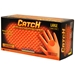 CATCH ORANGE NITRILE POWDER FREE TEXTURED GLOVES- 100 PER BOX - CAT455